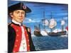 John Paul Jones, with His Ship Flying the Flag of the Rebellious Colonists of North America-John Keay-Mounted Giclee Print