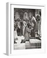 John Paying Homage to the Legate of Pope Innocent III in 1213. John-null-Framed Giclee Print