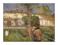 Madame Sisley on the banks of the Loing at Moret-John Peter Russell-Premium Giclee Print