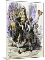 John Peter Zenger Celebrating His Acquittal after Trial for Libel, Colonial New York City, 1735-null-Mounted Giclee Print