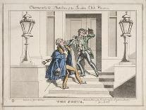 View of Two Drunken Revellers on the Steps of Crockford's Club, London, 1829-John Phillips-Giclee Print