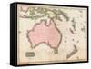 John Pinkerton's Map of Australia and the South West Pacific, 1818-E. J. Pinkerton-Framed Stretched Canvas