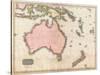 John Pinkerton's Map of Australia and the South West Pacific, 1818-E. J. Pinkerton-Stretched Canvas
