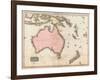 John Pinkerton's Map of Australia and the South West Pacific, 1818-E. J. Pinkerton-Framed Giclee Print