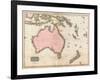 John Pinkerton's Map of Australia and the South West Pacific, 1818-E. J. Pinkerton-Framed Giclee Print