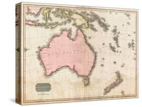 John Pinkerton's Map of Australia and the South West Pacific, 1818-E. J. Pinkerton-Stretched Canvas