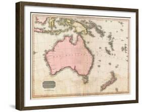 John Pinkerton's Map of Australia and the South West Pacific, 1818-E. J. Pinkerton-Framed Giclee Print