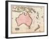 John Pinkerton's Map of Australia and the South West Pacific, 1818-E. J. Pinkerton-Framed Giclee Print