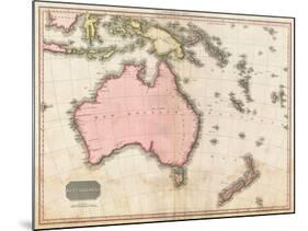 John Pinkerton's Map of Australia and the South West Pacific, 1818-E. J. Pinkerton-Mounted Giclee Print