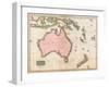John Pinkerton's Map of Australia and the South West Pacific, 1818-E. J. Pinkerton-Framed Premium Giclee Print