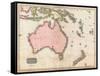 John Pinkerton's Map of Australia and the South West Pacific, 1818-E. J. Pinkerton-Framed Stretched Canvas