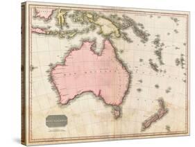 John Pinkerton's Map of Australia and the South West Pacific, 1818-E. J. Pinkerton-Stretched Canvas