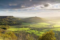 Early morning mist in the Esk Valley around Lealholm in the North Yorkshire Moors National Park-John Potter-Photographic Print