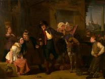 The Merry Pedlar (Oil on Panel)-John Prescott Knight-Framed Giclee Print