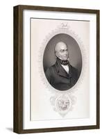 John Quincy Adams (1767-1848) from "The History of the United States," Vol. II, by Charles Mackay-Savinien Edme Dubourjal-Framed Giclee Print