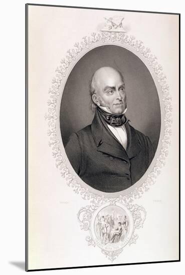 John Quincy Adams (1767-1848) from "The History of the United States," Vol. II, by Charles Mackay-Savinien Edme Dubourjal-Mounted Giclee Print