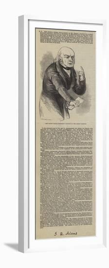 John Quincy Adams, Addressing Congress on the Oregon Question-null-Framed Premium Giclee Print