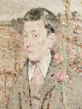 A Portrait of a Boy, Bust Length, Wearing a Grey Suit and Pink Cravat, in a Summer Landscape, 1910-John Quinton Pringle-Giclee Print