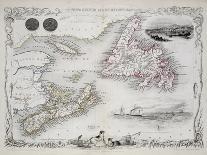 Nova Scotia and Newfoundland, Series of World Maps, c.1850-John Rapkin-Framed Giclee Print