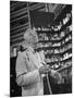 John Rogers in the Prescription Room of His Old-Fashioned Pharmacy-null-Mounted Photographic Print