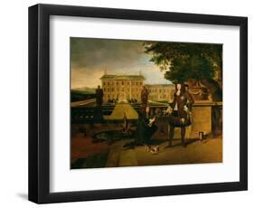 John Rose the King's Gardener, Presenting Charles II with a Pineapple-Hendrick Danckerts-Framed Giclee Print