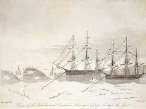 Passage Through the Ice, 16th June 1818, Illustration from 'A Voyage of Discovery...', 1819-John Ross-Giclee Print