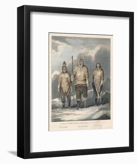 John Ross's Arctic Expedition: Native Eskimo Friends of Ross and His Expedition-null-Framed Art Print