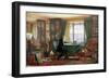 John Ruskin in His Study at Brantwood, Cumbria, 1882-William Gersham Collingwood-Framed Giclee Print