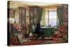 John Ruskin in His Study at Brantwood, Cumbria, 1882-William Gersham Collingwood-Stretched Canvas