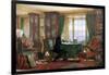 John Ruskin in His Study at Brantwood, Cumbria, 1882-William Gersham Collingwood-Framed Giclee Print