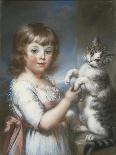 Boy and Cat-John Russell-Giclee Print