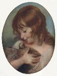 Boy and Cat-John Russell-Giclee Print