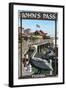 John's Pass, Florida - Pelican and Dock-Lantern Press-Framed Art Print