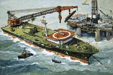 The Galatea, Fitted with a Heavy Lifting Crane-John S. Smith-Giclee Print