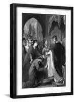 John's Submission to King Richard-A.H. Payne-Framed Art Print