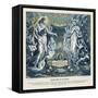 John's vision of the new Jerusalem, Revelation-Julius Schnorr von Carolsfeld-Framed Stretched Canvas
