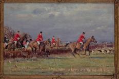 The Grand National Steeplechase: Valentine's Jump-John Sanderson Wells-Mounted Premium Giclee Print