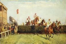 The Grand National Steeplechase: Valentine's Jump-John Sanderson Wells-Mounted Giclee Print