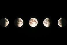 Composite Time-lapse Image of the Lunar Phases-John Sanford-Photographic Print