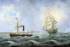 Louisa Hove To waiting for a Pilot off Whitby, 1872-John Scott-Giclee Print