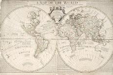 A Map of World, Corrected from the Observations to the Royal Societies of London and Paris-John Senex-Stretched Canvas