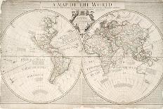 A Map of World, Corrected from the Observations to the Royal Societies of London and Paris-John Senex-Stretched Canvas