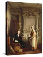 John Sheepshanks and His Maid-William Mulready-Stretched Canvas