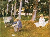 Monet Painting Woods, 1888-John Singer Sargent-Giclee Print