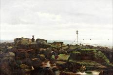 Rocks on sand-John Smith-Framed Stretched Canvas