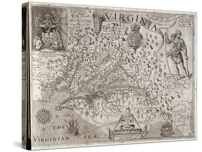 Map of Virginia, Discovered and Described by Captain John Smith, 1606, Engraved by William Hole