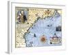 John Smith's Map of New England, with Inset Portrait, c.1620-null-Framed Giclee Print