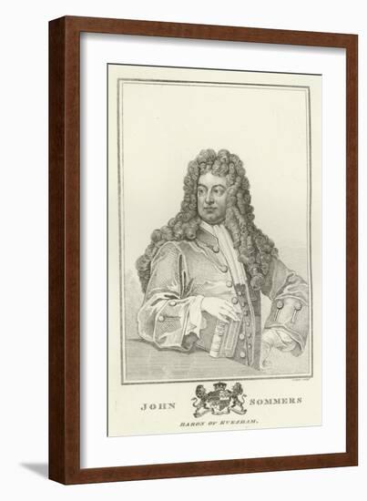 John Sommers, Baron of Evesham-Godfrey Kneller-Framed Giclee Print