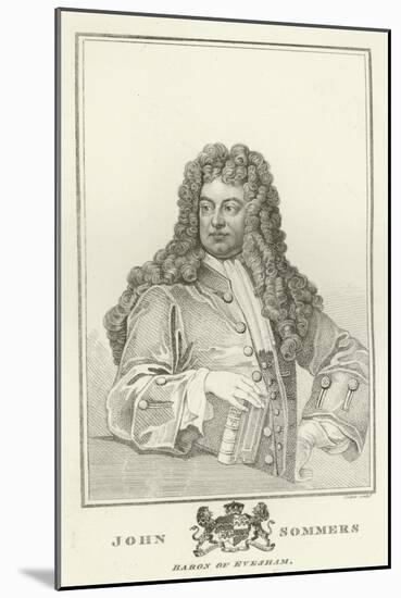 John Sommers, Baron of Evesham-Godfrey Kneller-Mounted Giclee Print