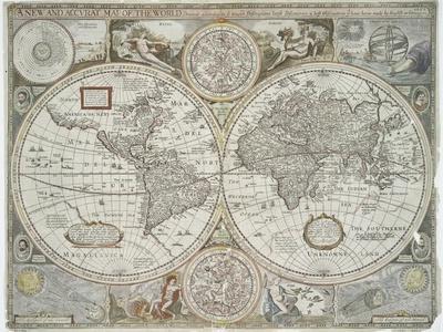 A new and accurate map of the world, 1676